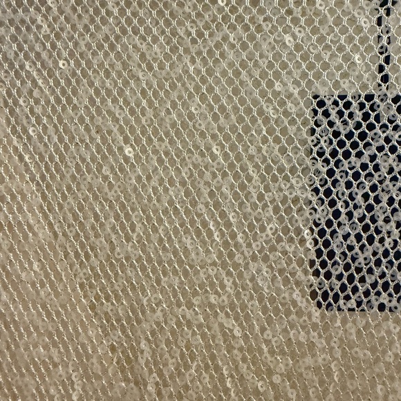 NWT Massimo Dutti Sequined Cream Cowl Neck Top XS - Picture 3 of 5